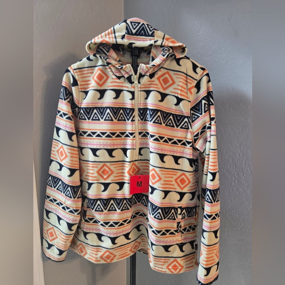 O’Neill Aztec Fleece Half-Zip Hoodie NWT Size M